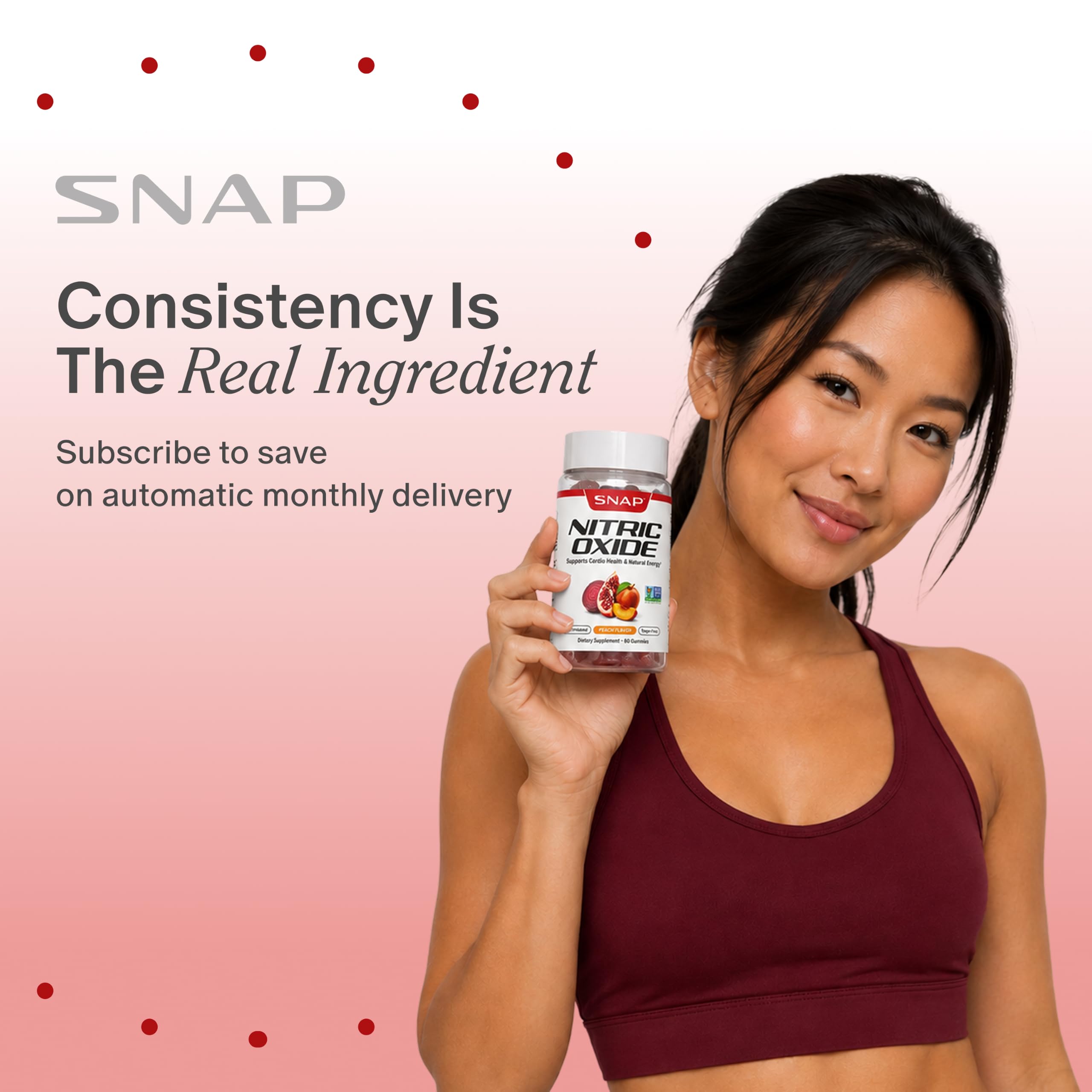 Ingredientes naturales: remolacha y granada de Snap Supplements destacando origen vegetal