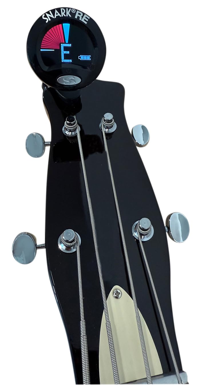 SNARK SN5X attached to violin scroll back demonstrating compatibility and quiet tuning