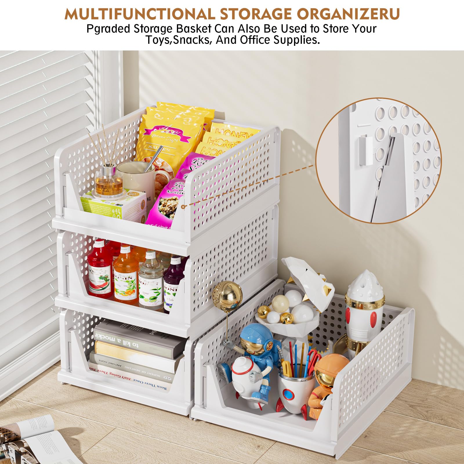SNSLXH escenario de dormitorio organizado con cajas SNSLXH mejorando la estética