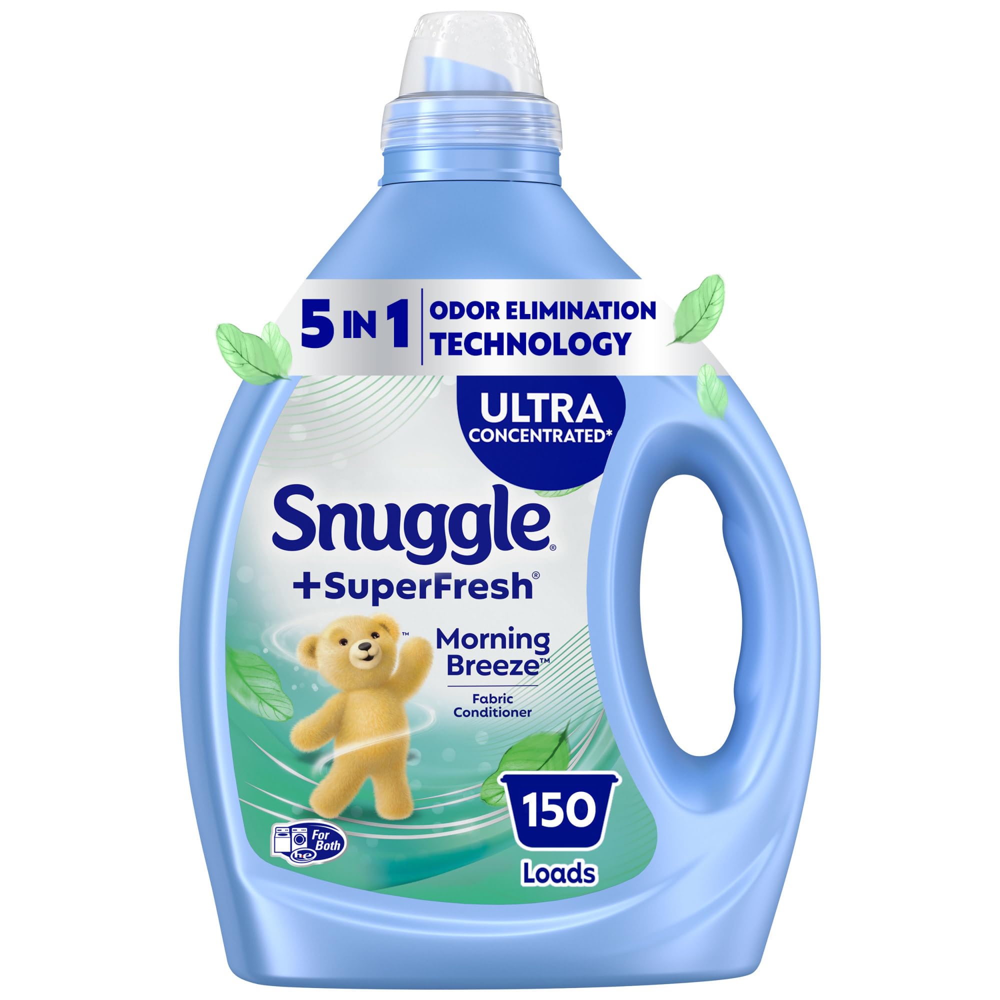 Snuggle envase frontal mostrando tamaño y diseño útil