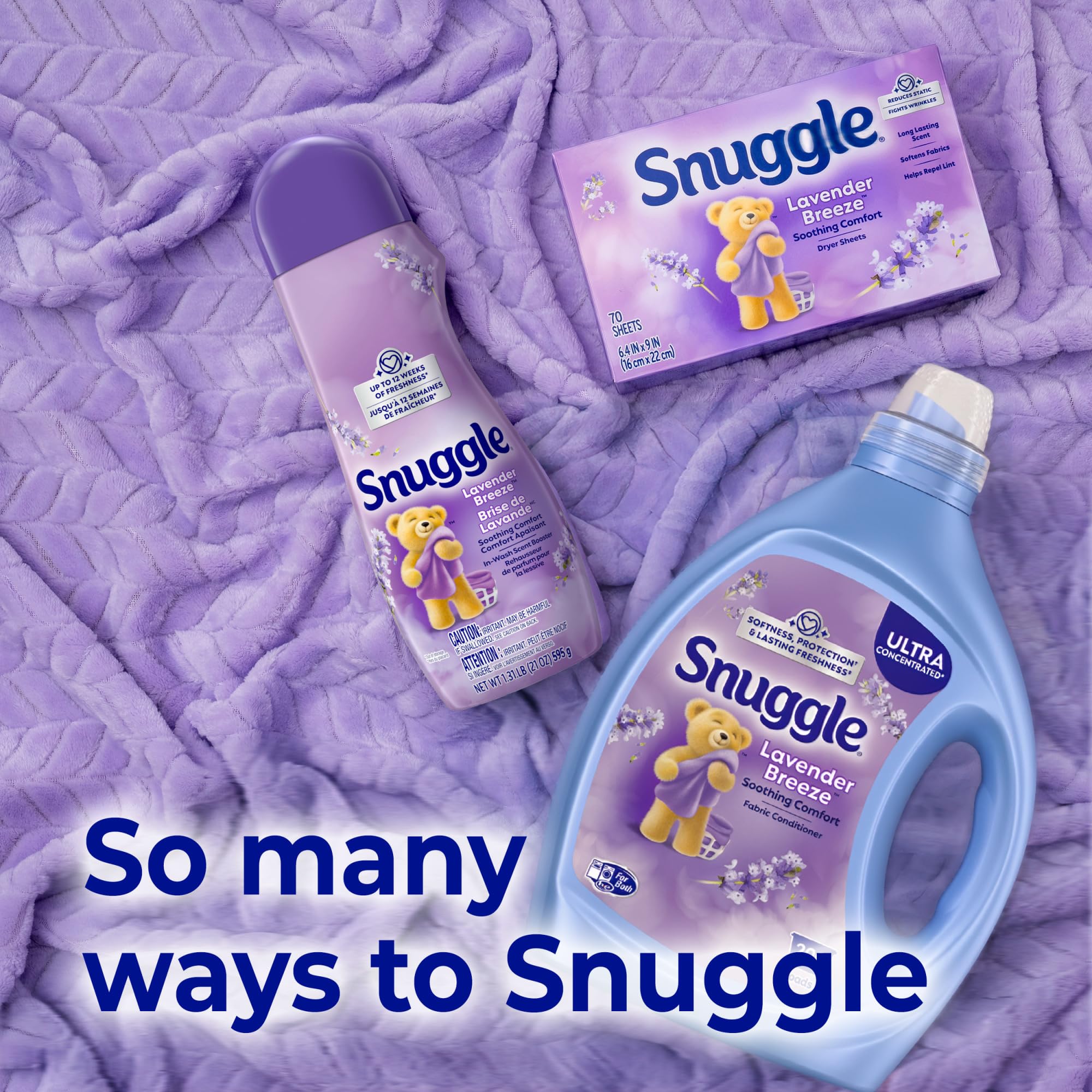 Snuggle etiqueta de ingredientes y instrucciones de uso cerca, seguridad y guía