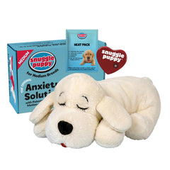 Snuggle Puppie vista frontal del peluche crema, consuelo inmediato