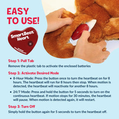Snuggle Puppy bolsillo ventral abierto para insertar corazón y almohadilla