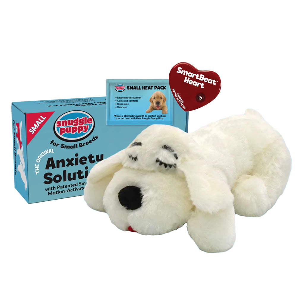 Snuggle Puppy frontal en empaque listo para uso, consuelo inmediato