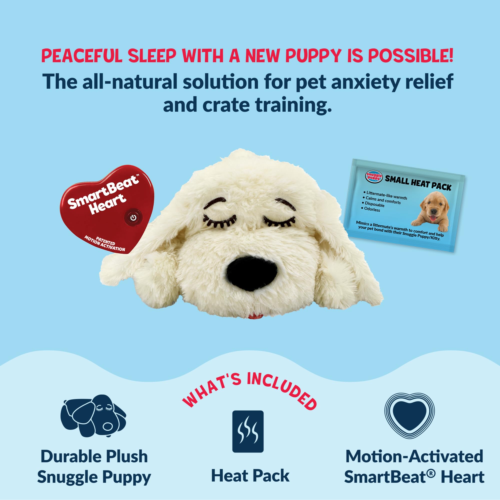 Snuggle Puppy textura suave de peluche que facilita el abrazo calmante