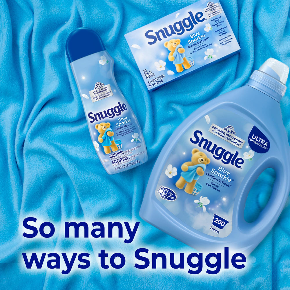 Ropa doblada y suave tras lavado con Snuggle, fragancia duradera