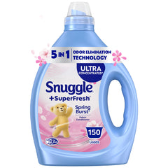 Snuggle envase frontal mostrando etiqueta y fragancia Spring Burst