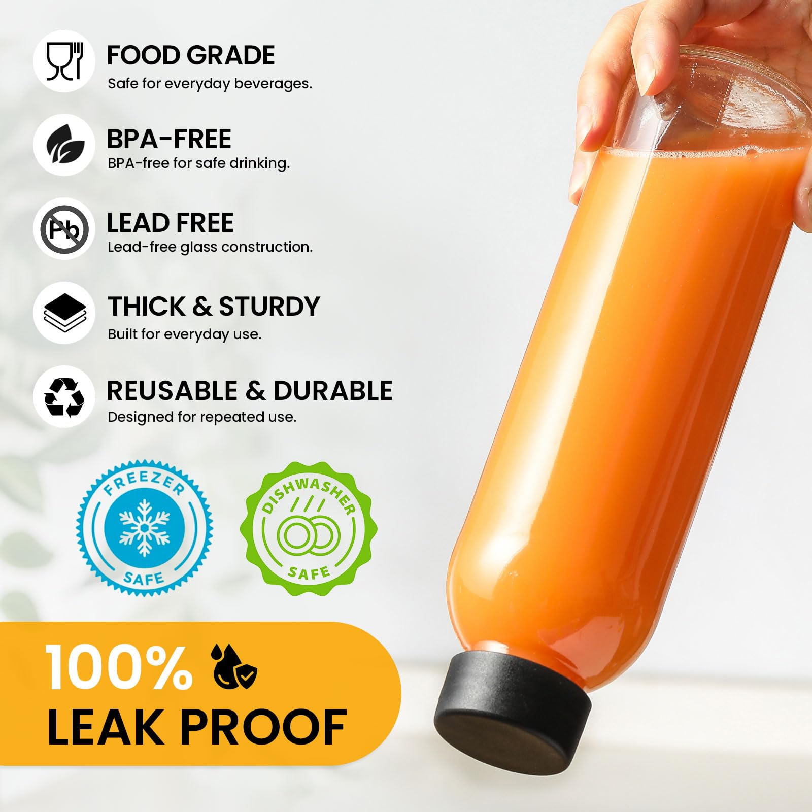 Snuvid botella en mano para transportar cómoda y segura en salidas