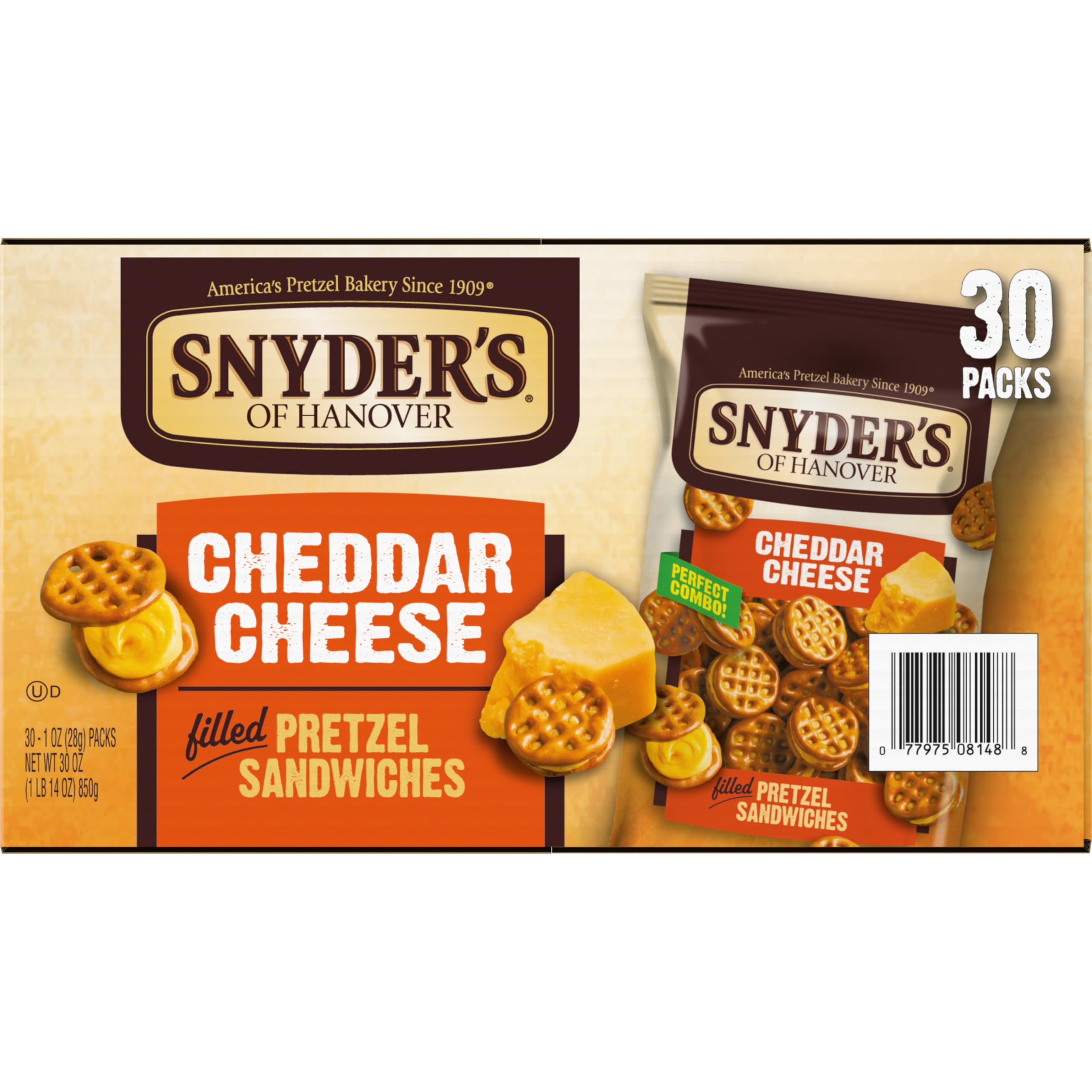 Snyder's of Hanover escena familiar merendando, snack práctico para eventos