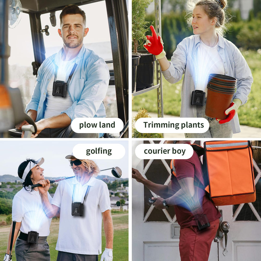 Socool fan junto a objetos para comparar tamaño ligero de 290 gramos