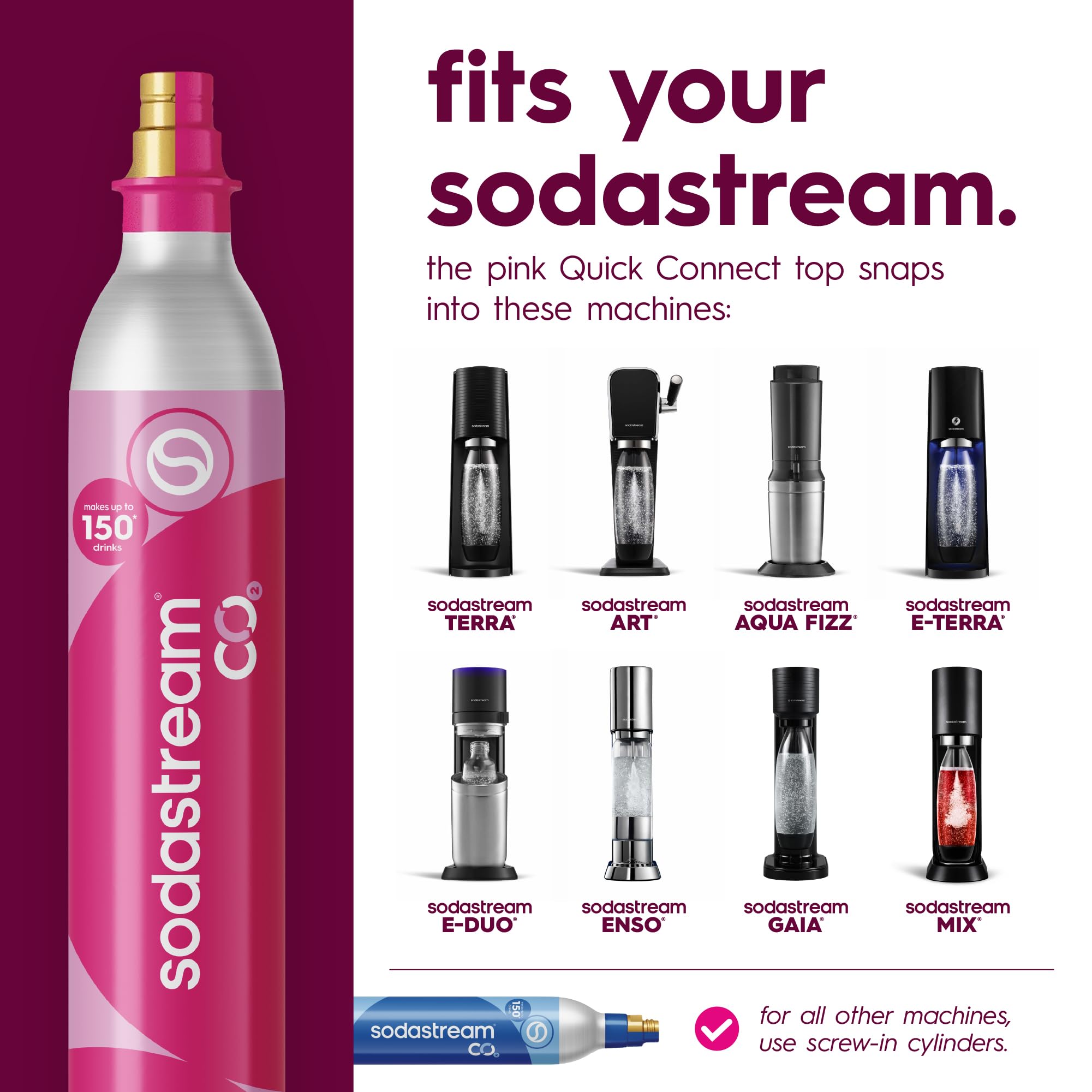 sodastream detalle de la válvula Quick Connect, cambio seguro y fácil