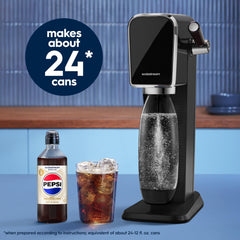 sodastream primer plano del jarabe mostrando textura ligera y mezcla fácil