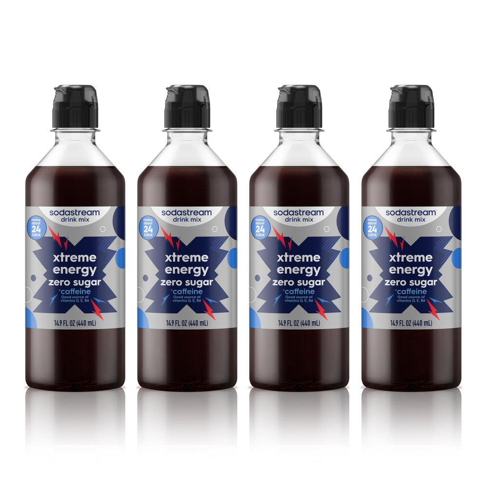 sodastream pack frontal mostrando las cuatro botellas y ahorro