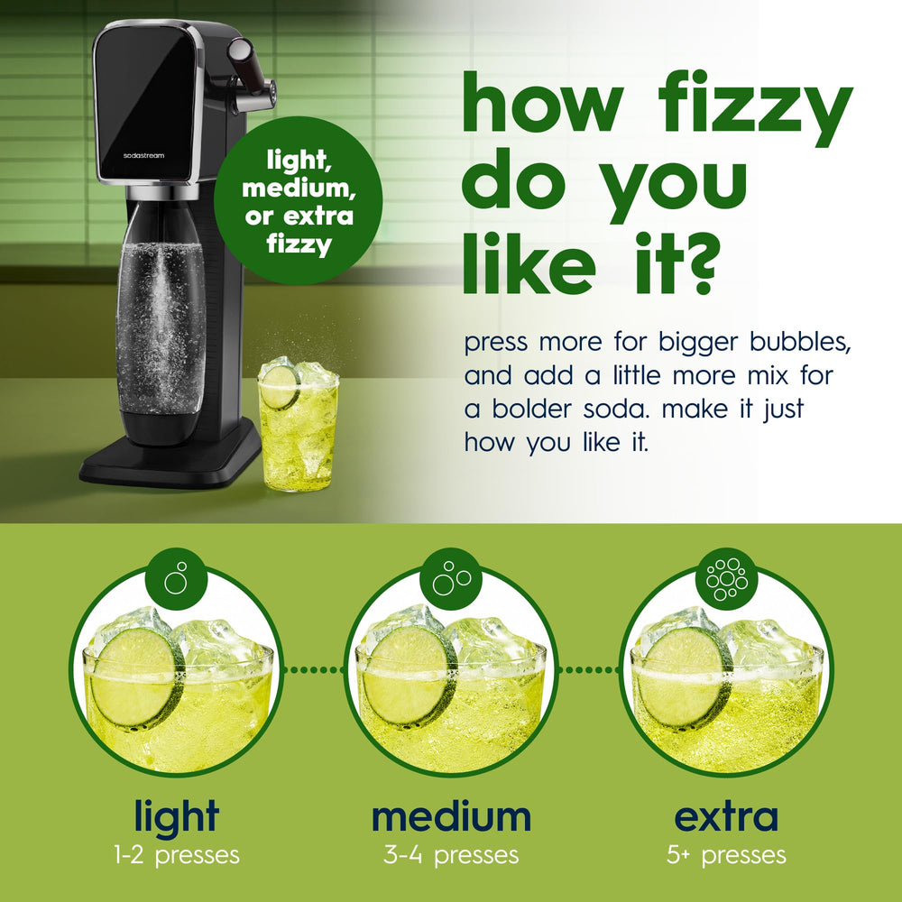 SodaStream botella junto a máquina carbonatadora demostrando uso sencillo