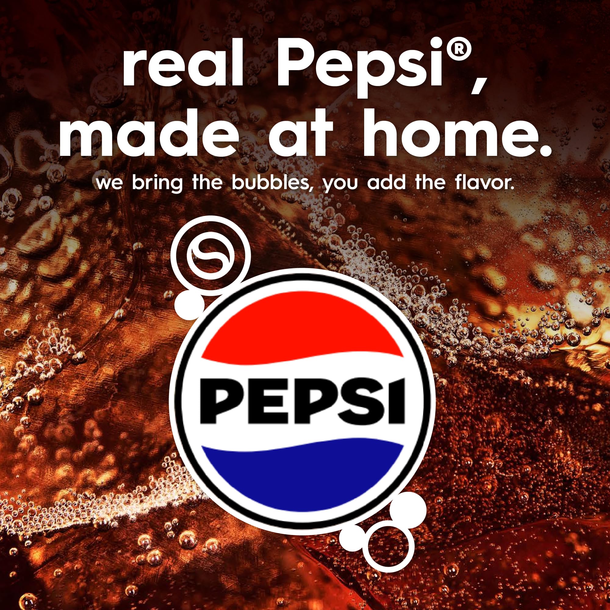 sodastream etiqueta de la botella Pepsi en primer plano destacando la marca y claridad