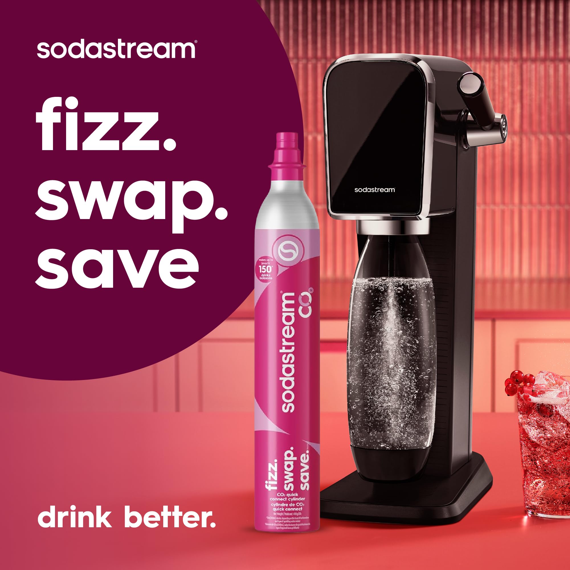 SodaStream cilindros vacíos listos para devolución y obtención de tarjeta regalo