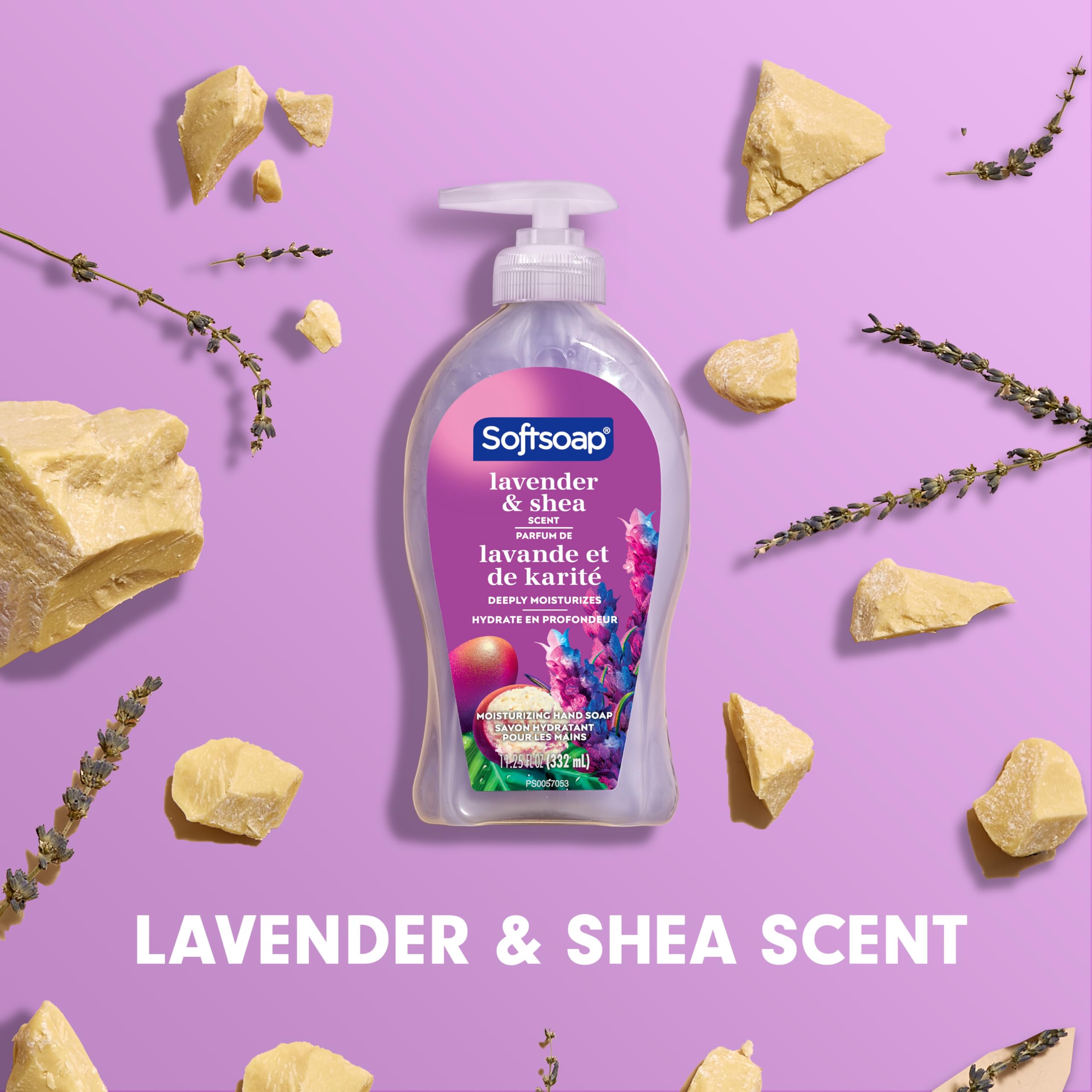 Softsoap gota rosa del jabón resaltando aroma lavanda y sensación agradable