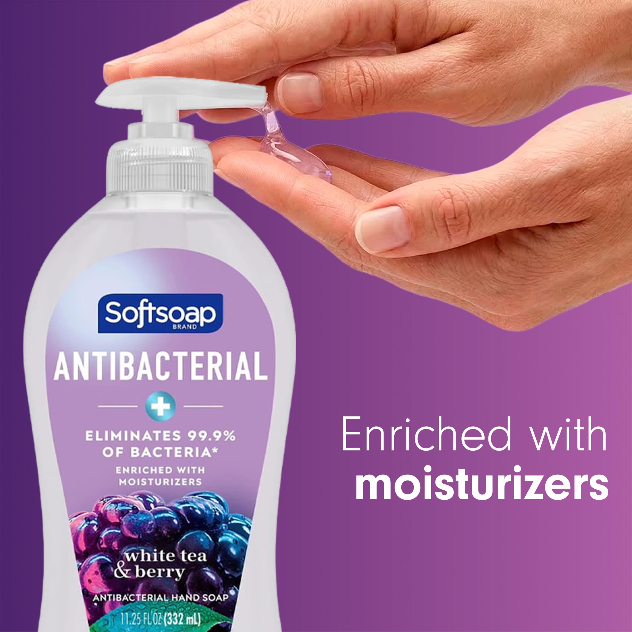 Softsoap comparación de tamaño que ayuda a valorar la cantidad por botella