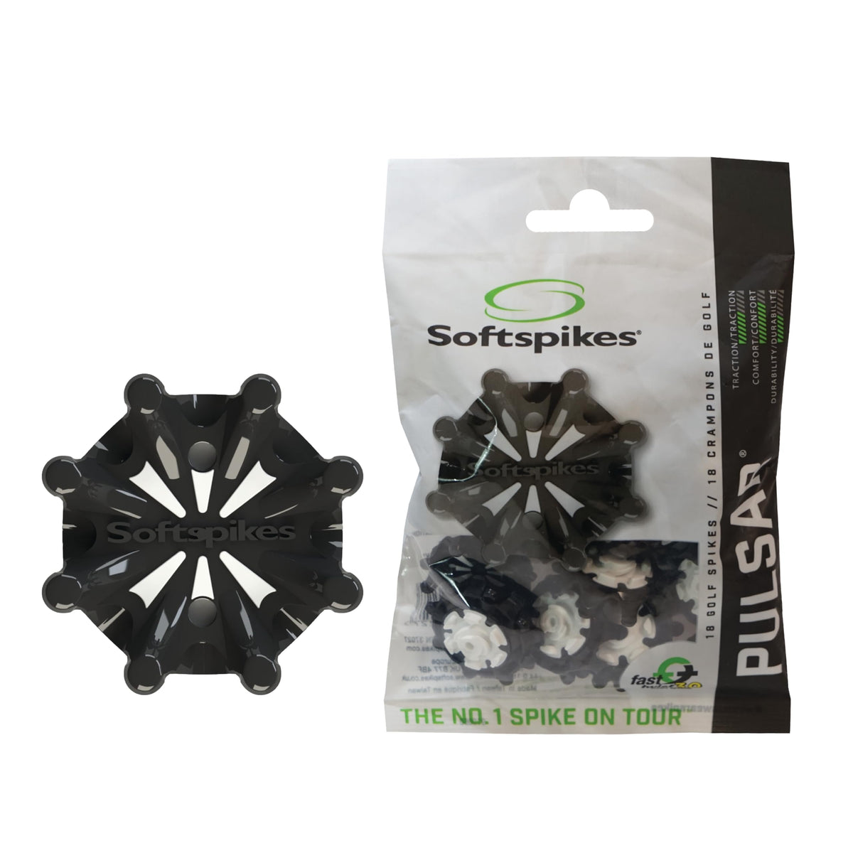 SOFTSPIKES paquete frontal de 18 tacos Pulsar mostrando comodidad