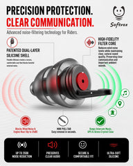 softvox tapones dentro de un casco, ajuste seguro y cómodo