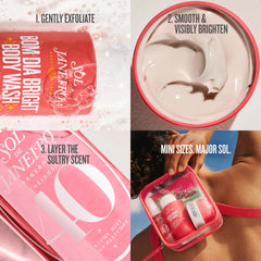 Sol de Janeiro Bom Dia Bright Cream textura cremosa y exfoliante visible, suaviza piel