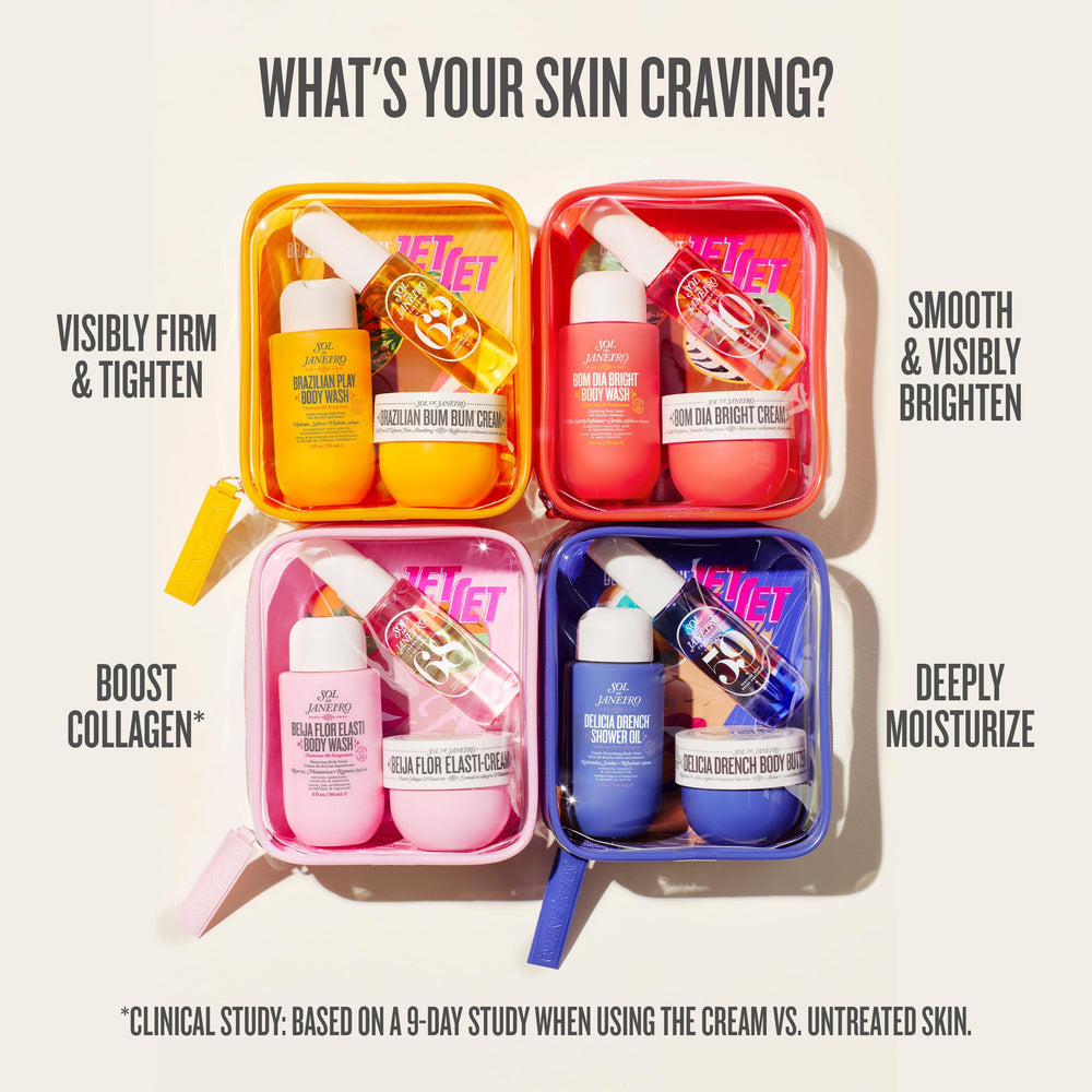Sol de Janeiro uso en ducha ilustrando aplicación del gel corporal