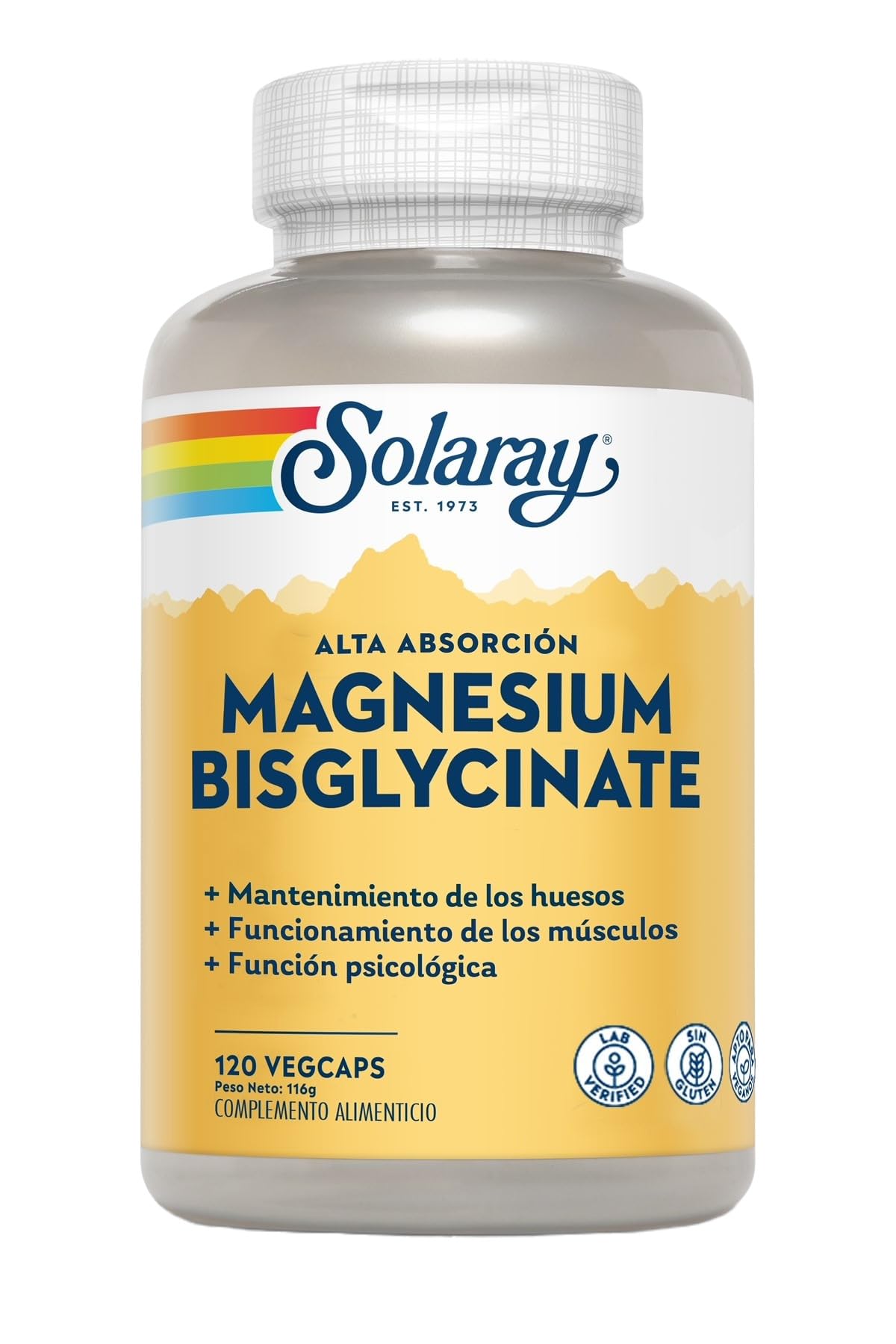 SOLARAY etiqueta con ingredientes y BioPerine resaltando transparencia y calidad