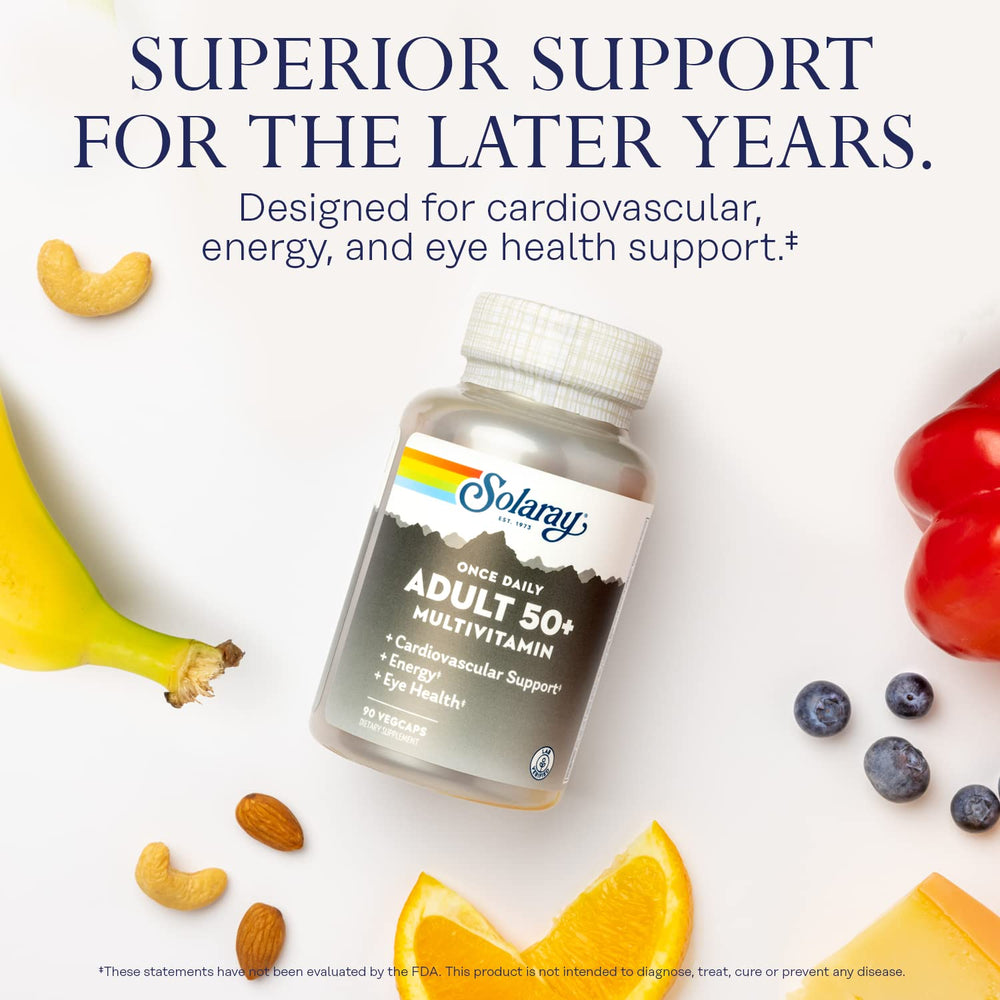 SOLARAY listado de ingredientes resaltando vitaminas y minerales clave