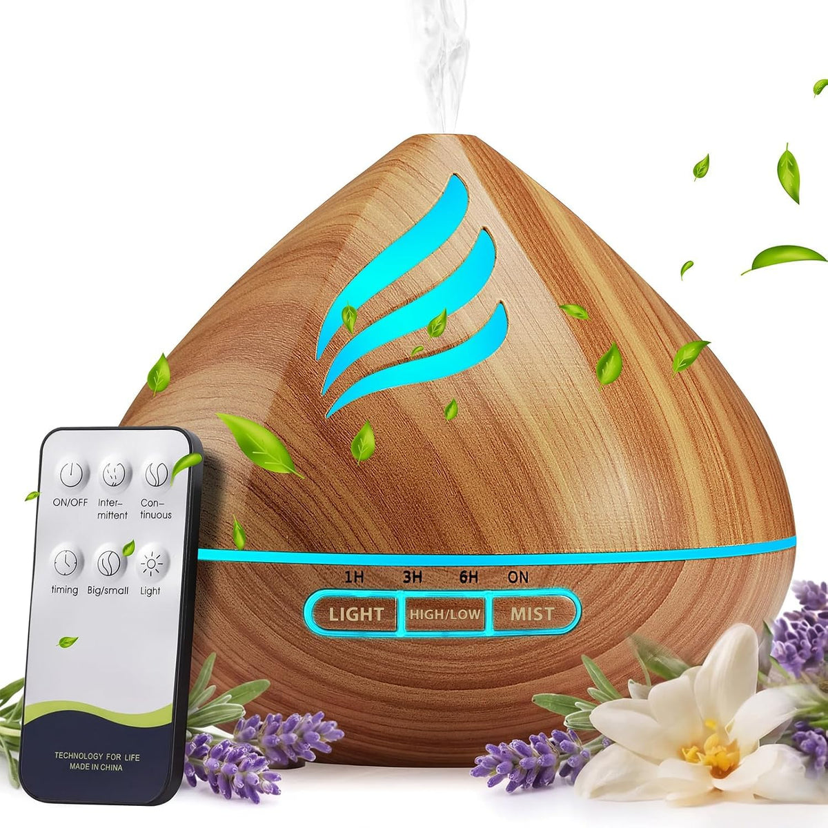 SOLEILHOME difusor 500ml visto frontal, diseño elegante y capacidad grande