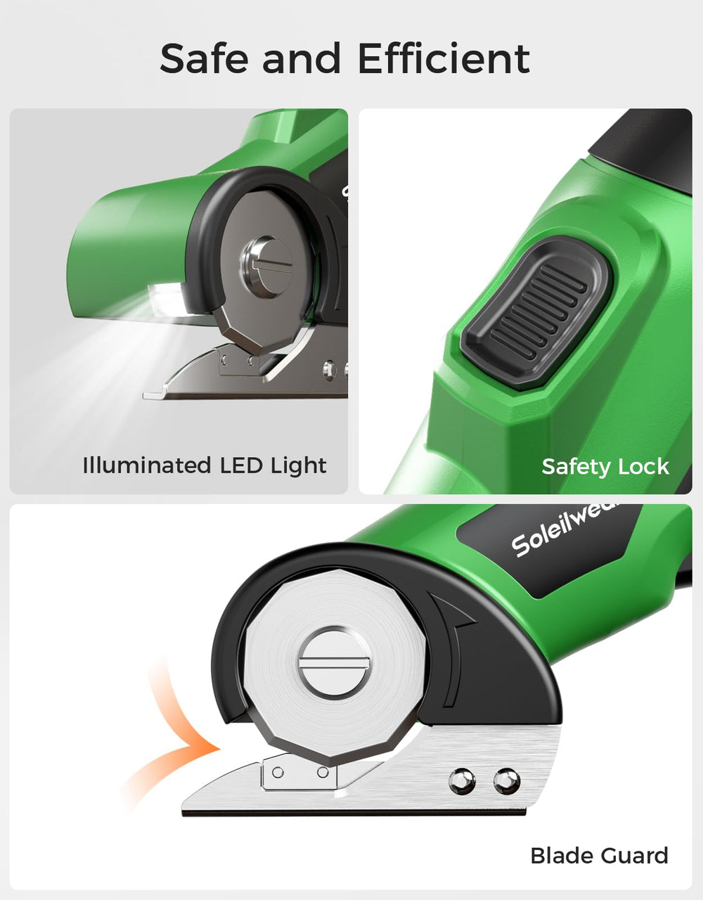 Soleilwear comparación de tamaño para evaluar escala y comodidad de manejo