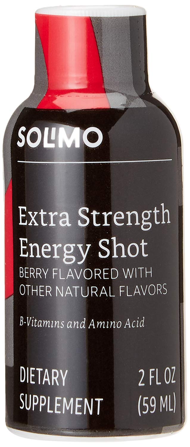 Solimo frasco en primer plano mostrando textura y color berry energético