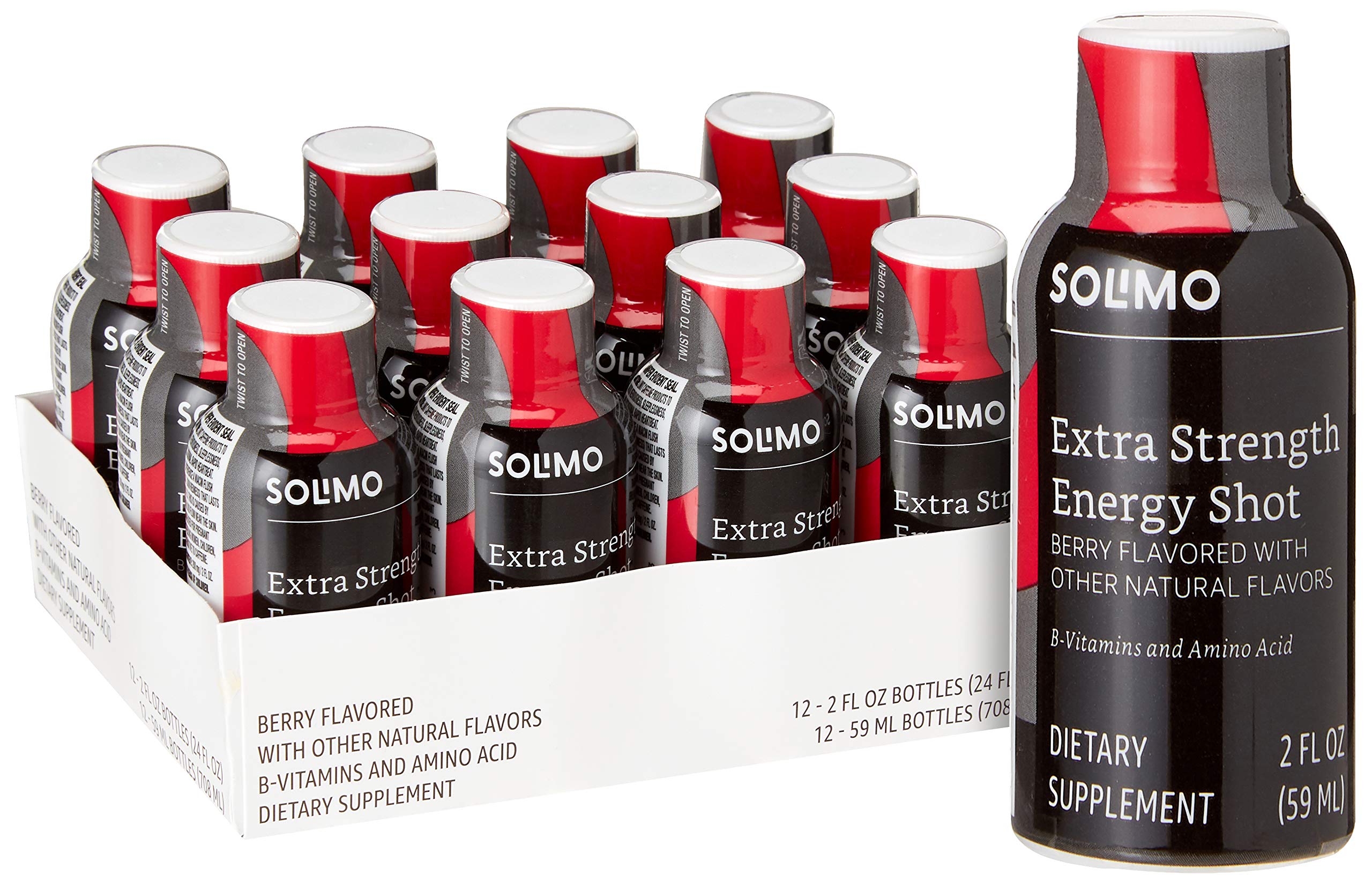 Amazon Brand - Solimo frasco frontal pack de 12, conveniente para llevar