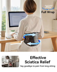 SOLOEVER faja en uso al levantar caja, protección lumbar durante esfuerzo