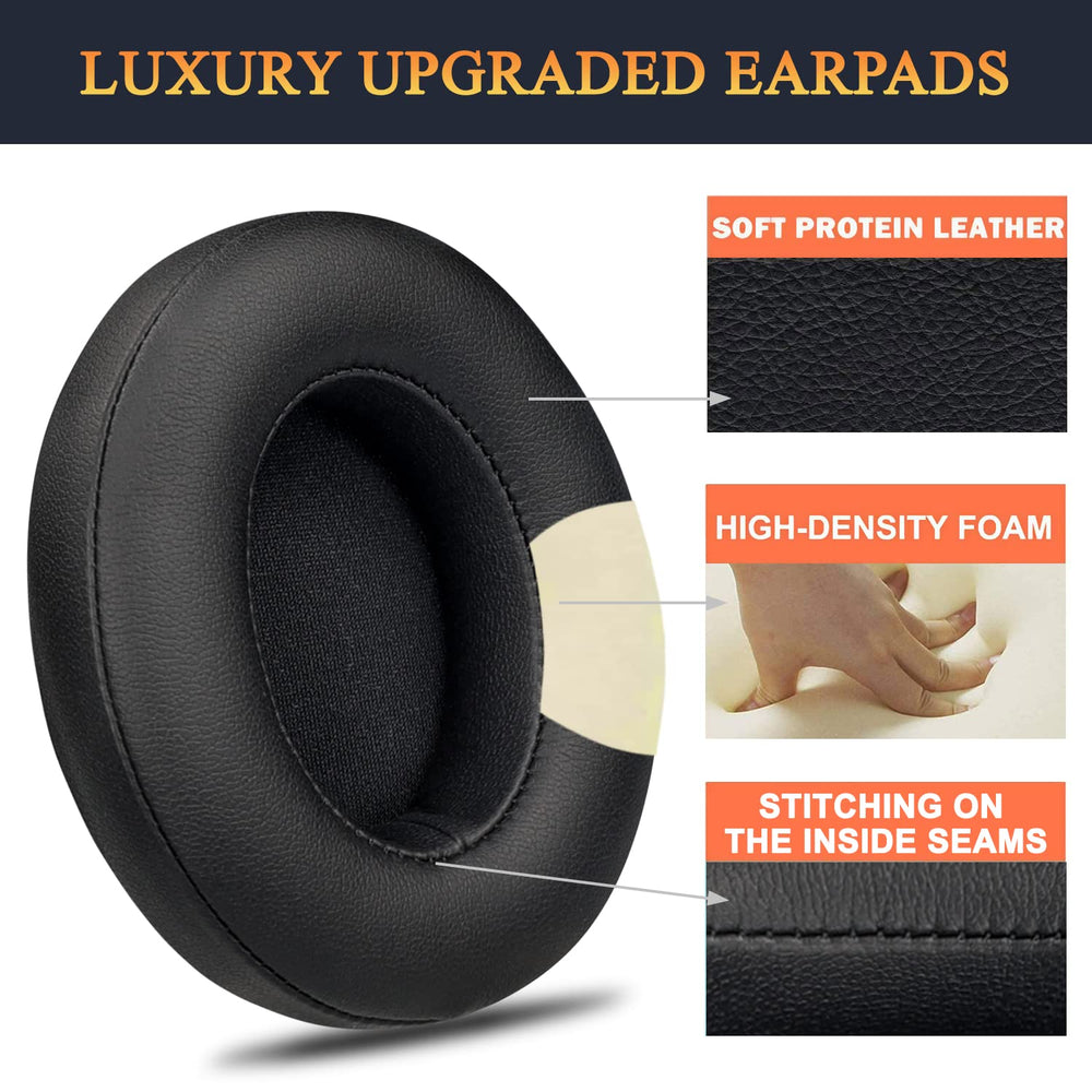 SoloWIT earpad montado en Beats Studio demostrando compatibilidad segura