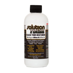 Solution Finish frente del envase muestra botella y tamaño práctico