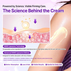 SOME BY MI crema aplicada en brazo para suavizar y mejorar textura corporal