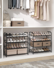 SONGMICS baldas inclinadas con zapatos, facilita visibilidad y orden