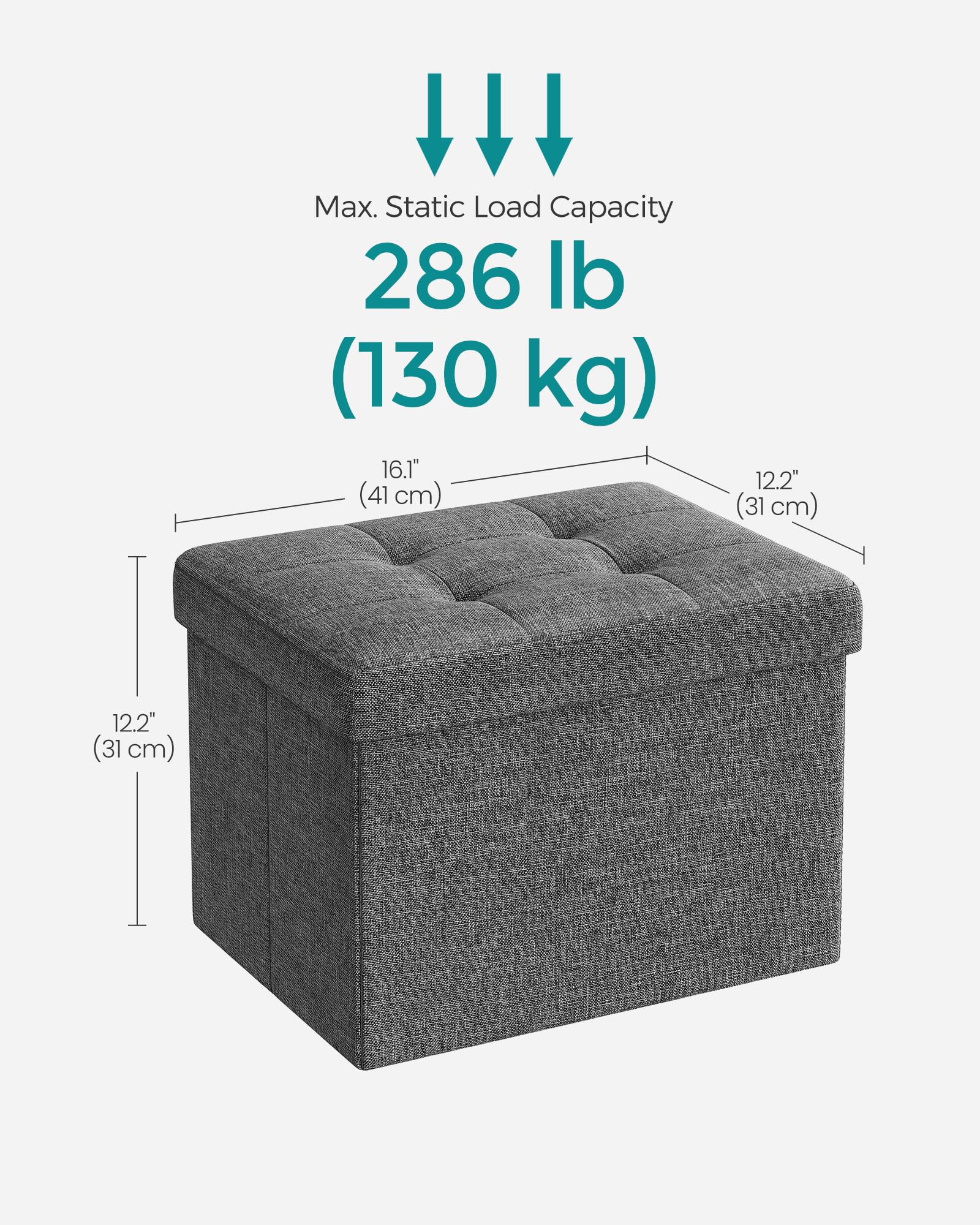 SONGMICS comparación de tamaño junto a una silla, escala clara