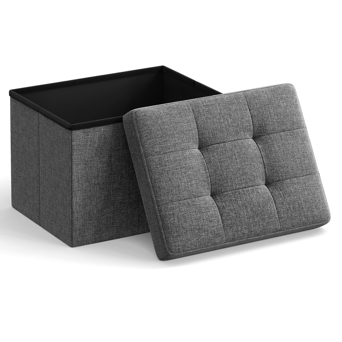 SONGMICS puff frontal mostrado, asiento cómodo y compacto