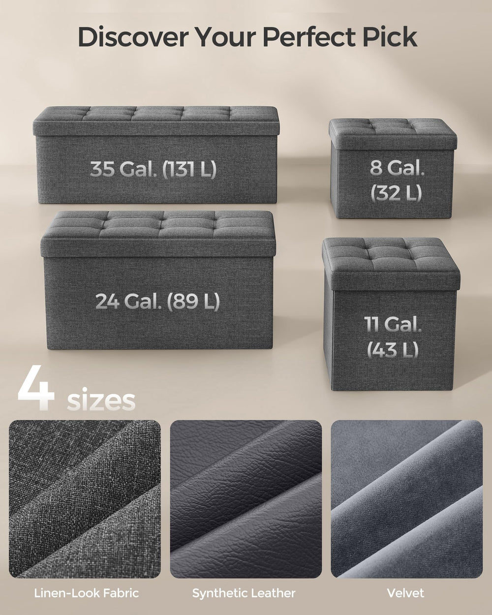 SONGMICS plegado y guardado bajo cama, ahorro de espacio visible