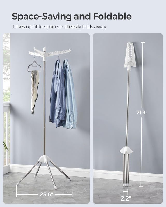SONGMICS base con cuatro patas que aporta estabilidad en sujeción de ropa