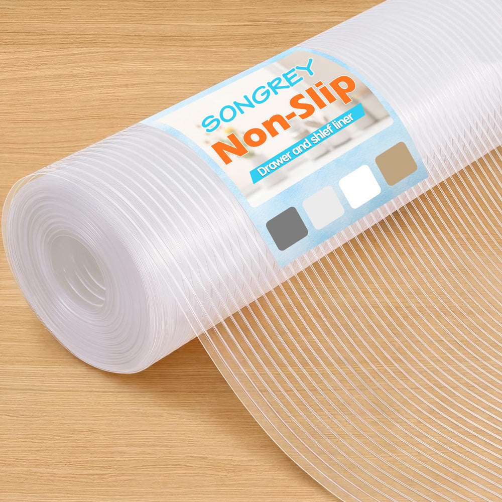 Songrey forro frontal del rollo mostrando tamaño y material transparente beneficioso
