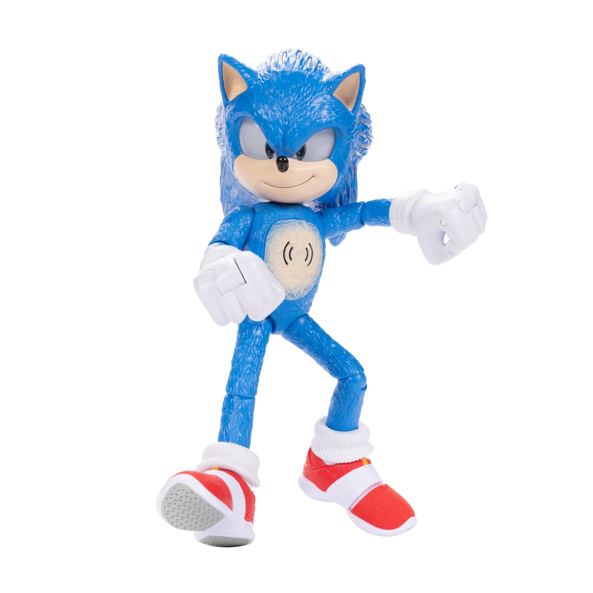 Sonic The Hedgehog manos presionadas para frases, interacción divertida