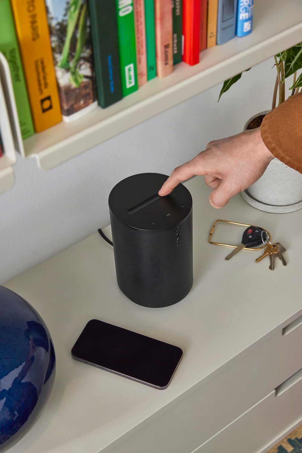 Sonos Era 100 SL conectado a giradiscos, ampliando entrada de línea y calidez