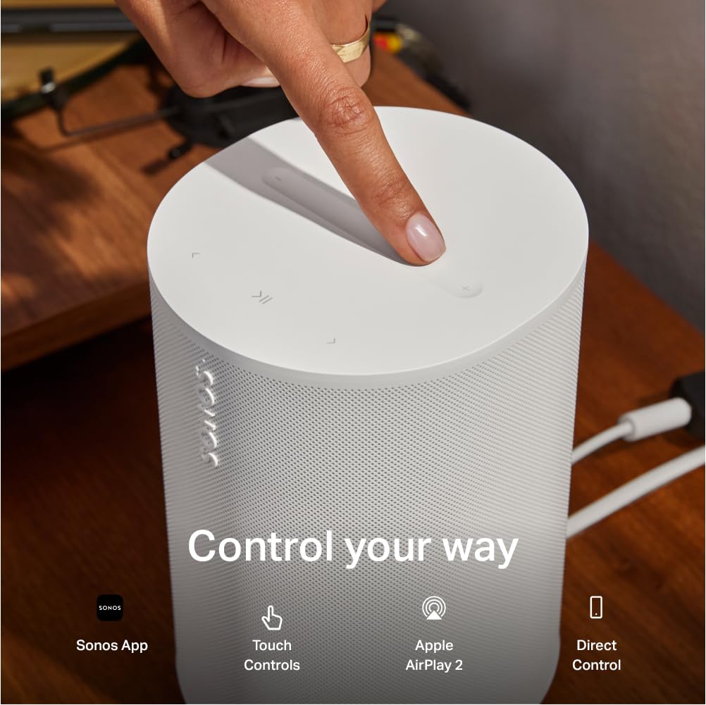 Sonos Era 100 SL conectado a tocadiscos por line in para audio analógico preciso