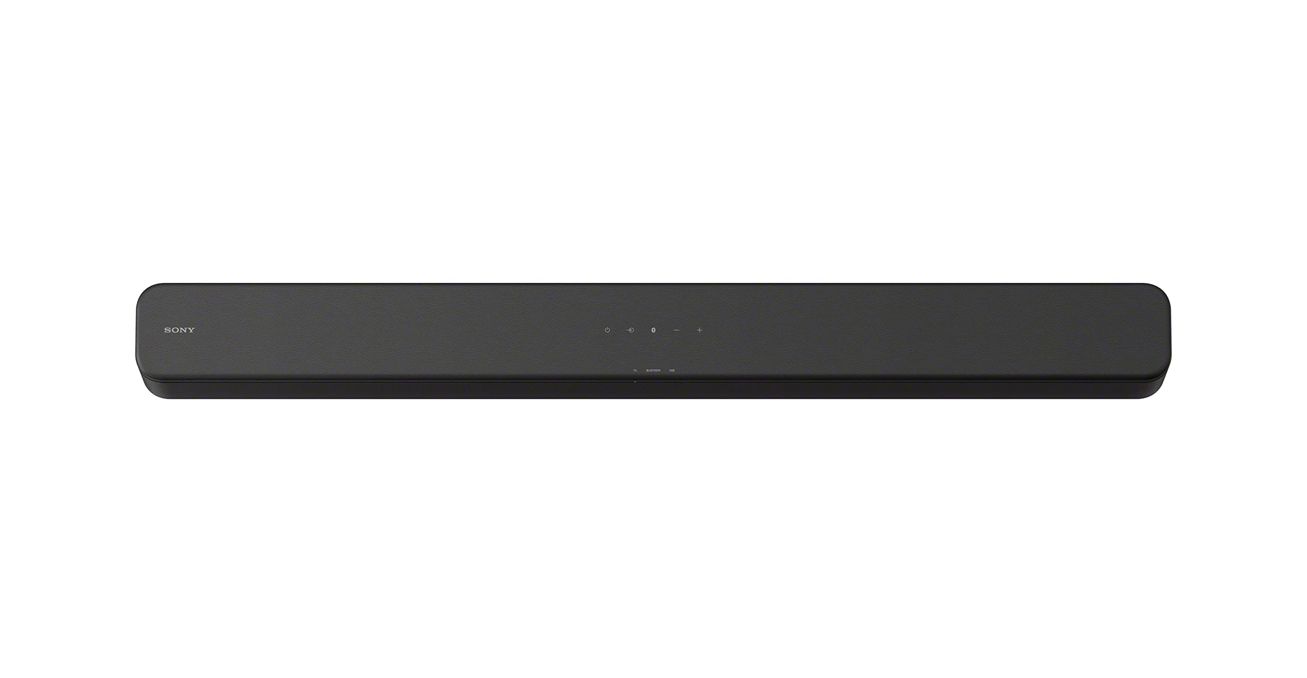 Sony S100F colocada frente a un televisor en salón para sonido más inmersivo