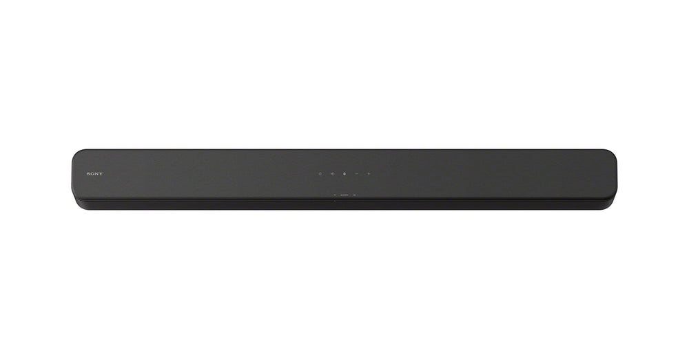 Sony S100F colocada frente a un televisor en salón para sonido más inmersivo