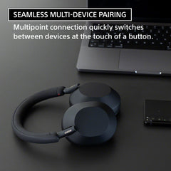 Sony WH-1000XM5 textura de almohadillas con cuero suave para confort