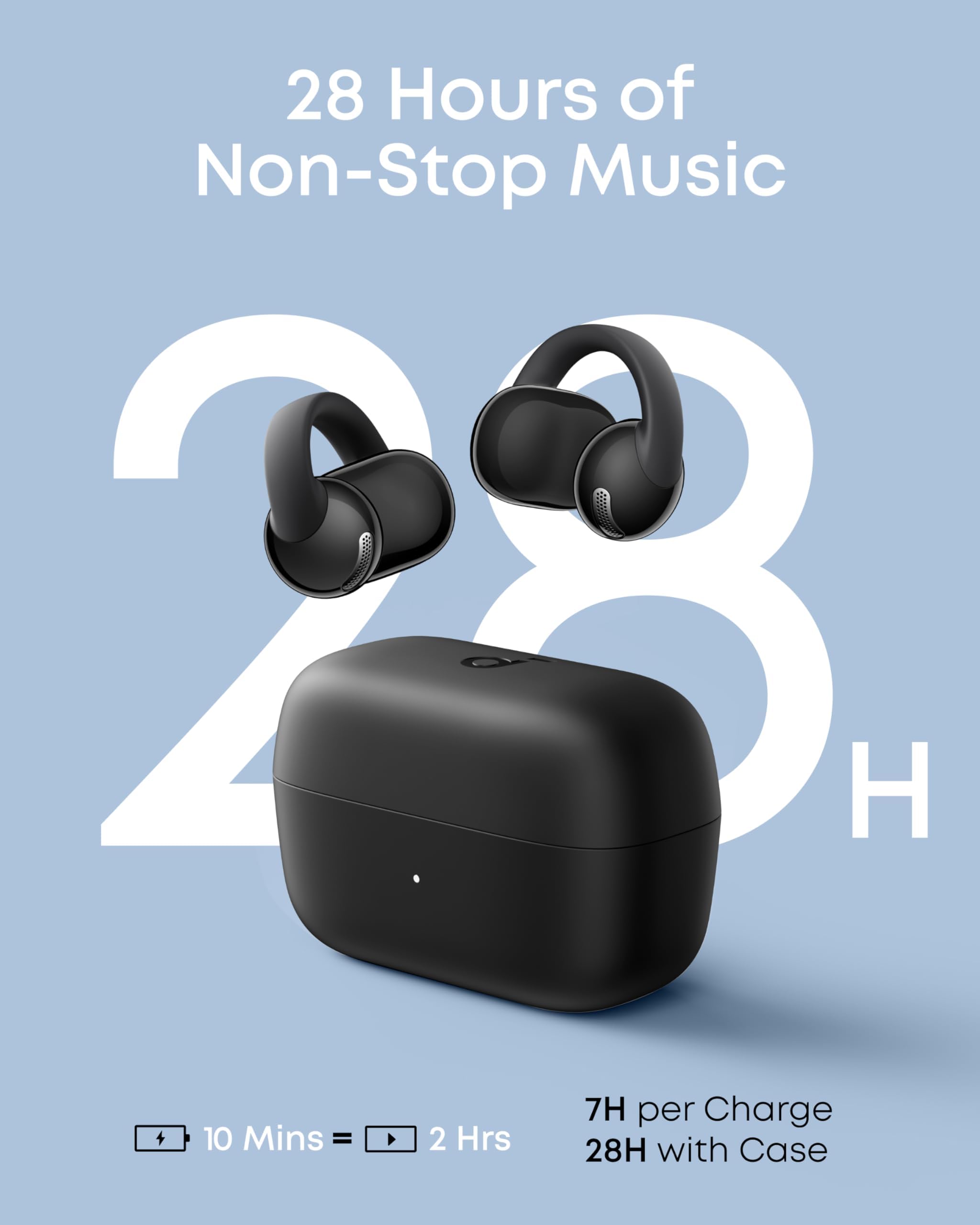 Soundcore C50i auriculares en uso durante carrera, mantienen conciencia ambiental
