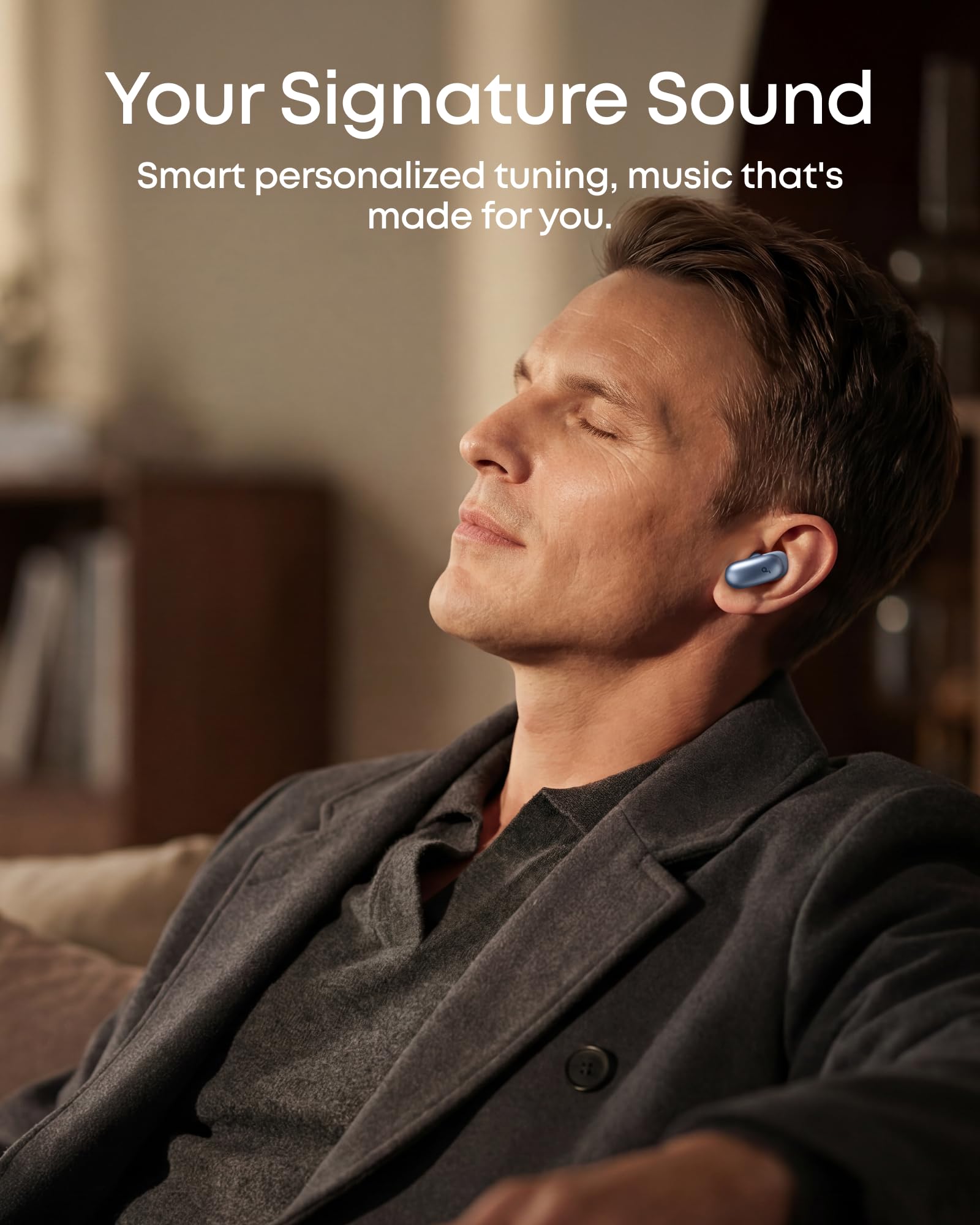 Soundcore Liberty 5 Pro etiqueta Guinness destacando calidad de voz certificada